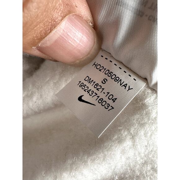 Nike Therma Fit Sherpa Fleece Funnel Neck Pullover Ivory DM1621 Womens Small EUC - Picture 6 of 8